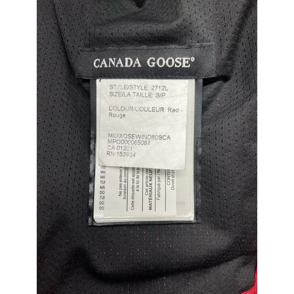CANADA GOOSE HYBRIDGE LITE HOODY RED 2712L SMALL PACKABLE DOWN JACKET (READ) - Picture 15 of 15
